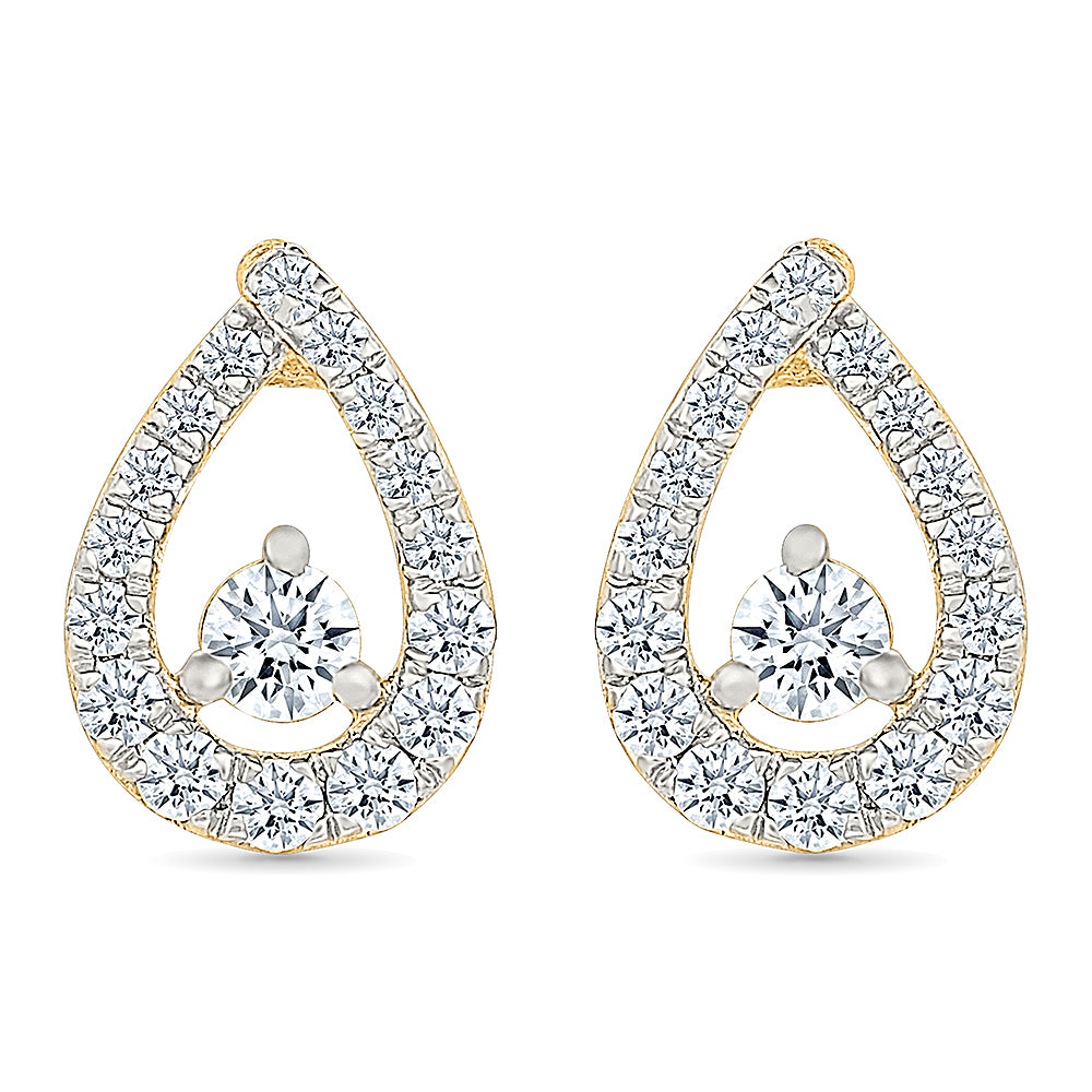 Victoria Gold & Diamond Earrings