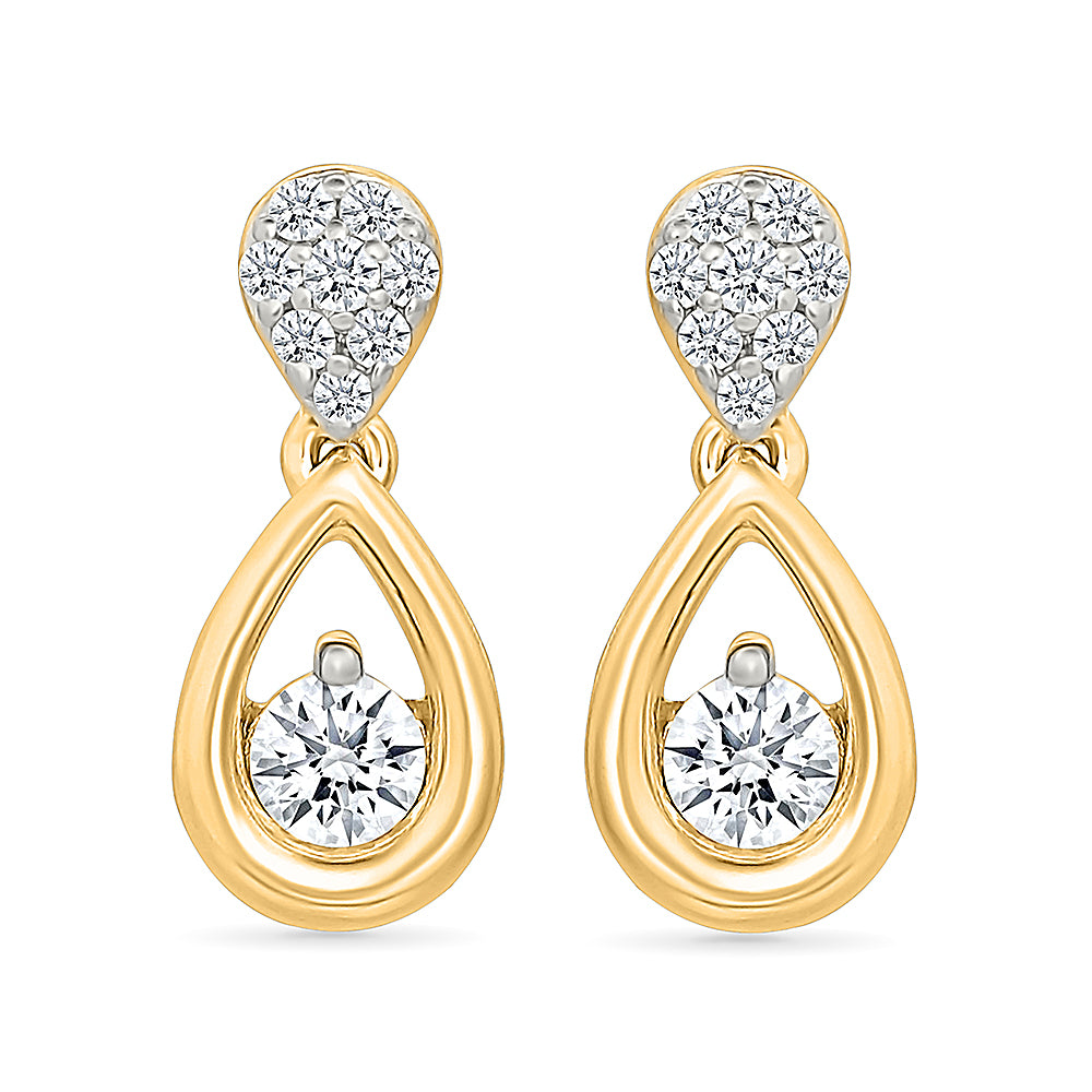 Acrostic Gold & Diamond Earrings