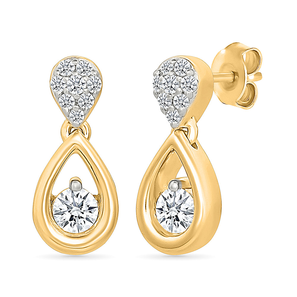 Acrostic Gold & Diamond Earrings