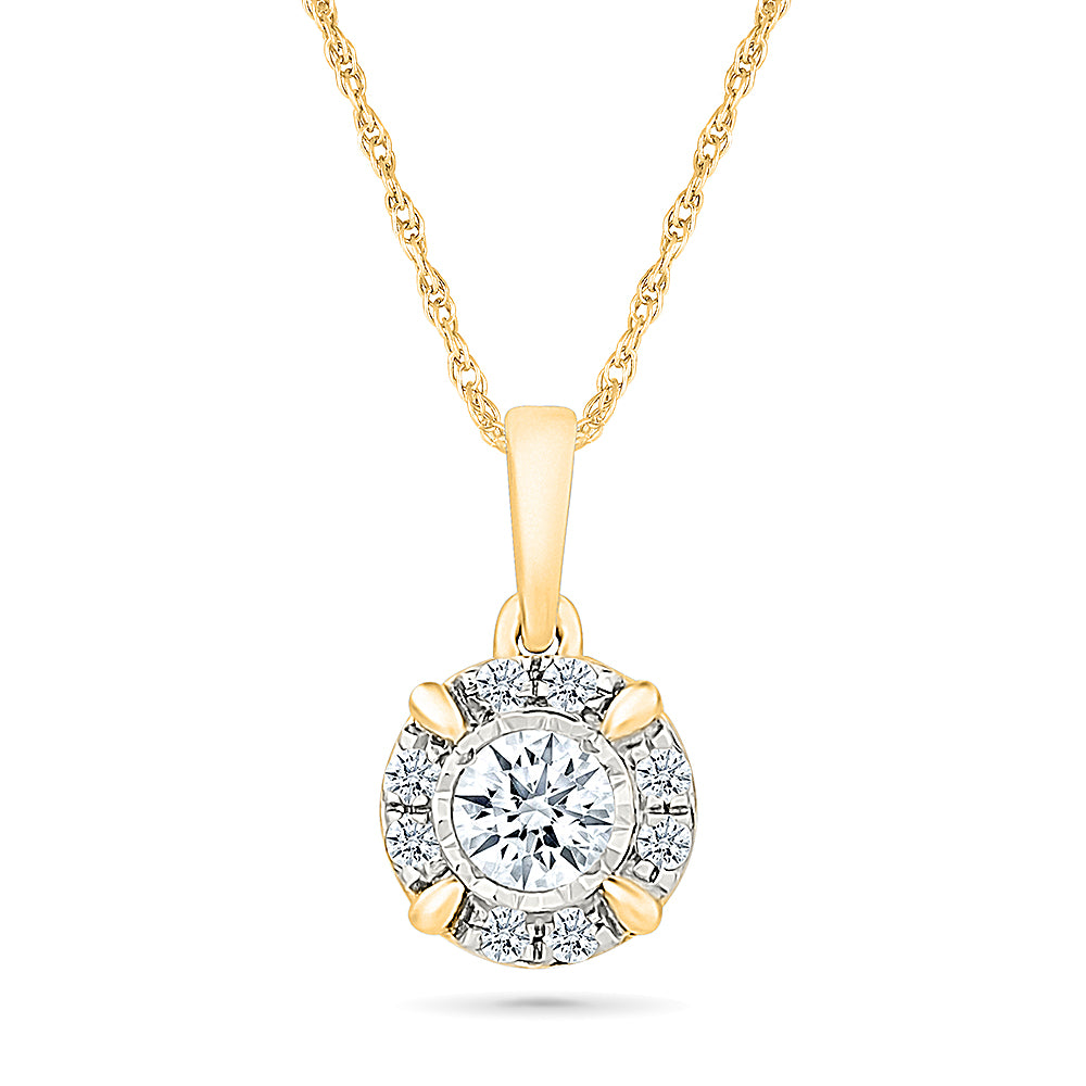 Circle of Bloom Diamond Pendant