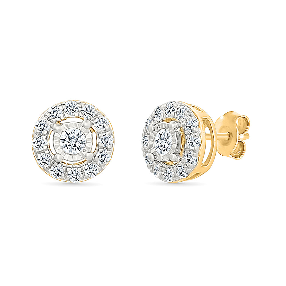 Verdant Gold & Diamond Earrings