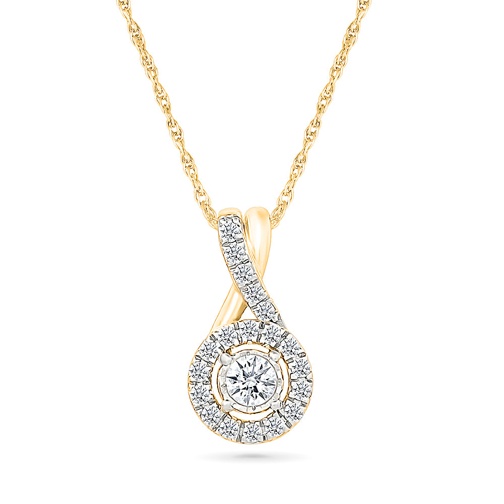 Twirling Diamond Infinity Pendant