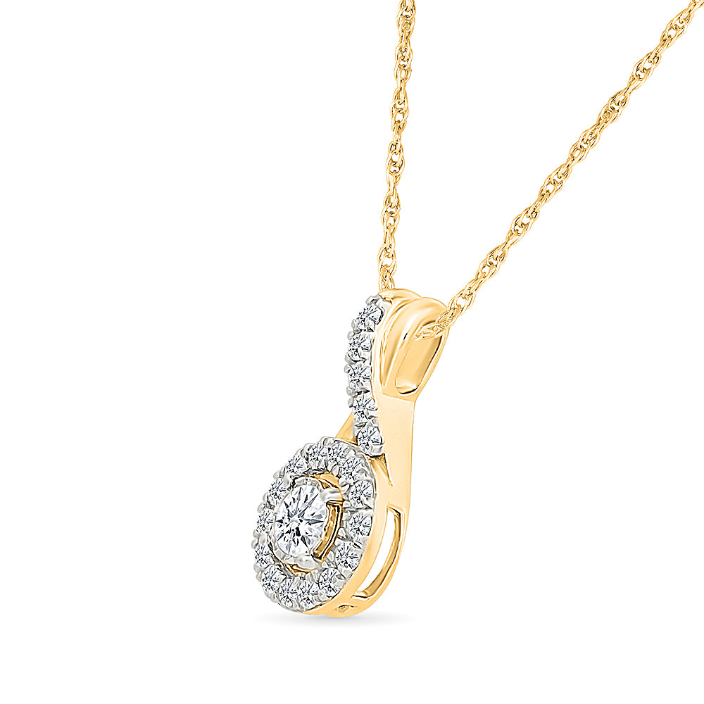 Twirling Diamond Infinity Pendant