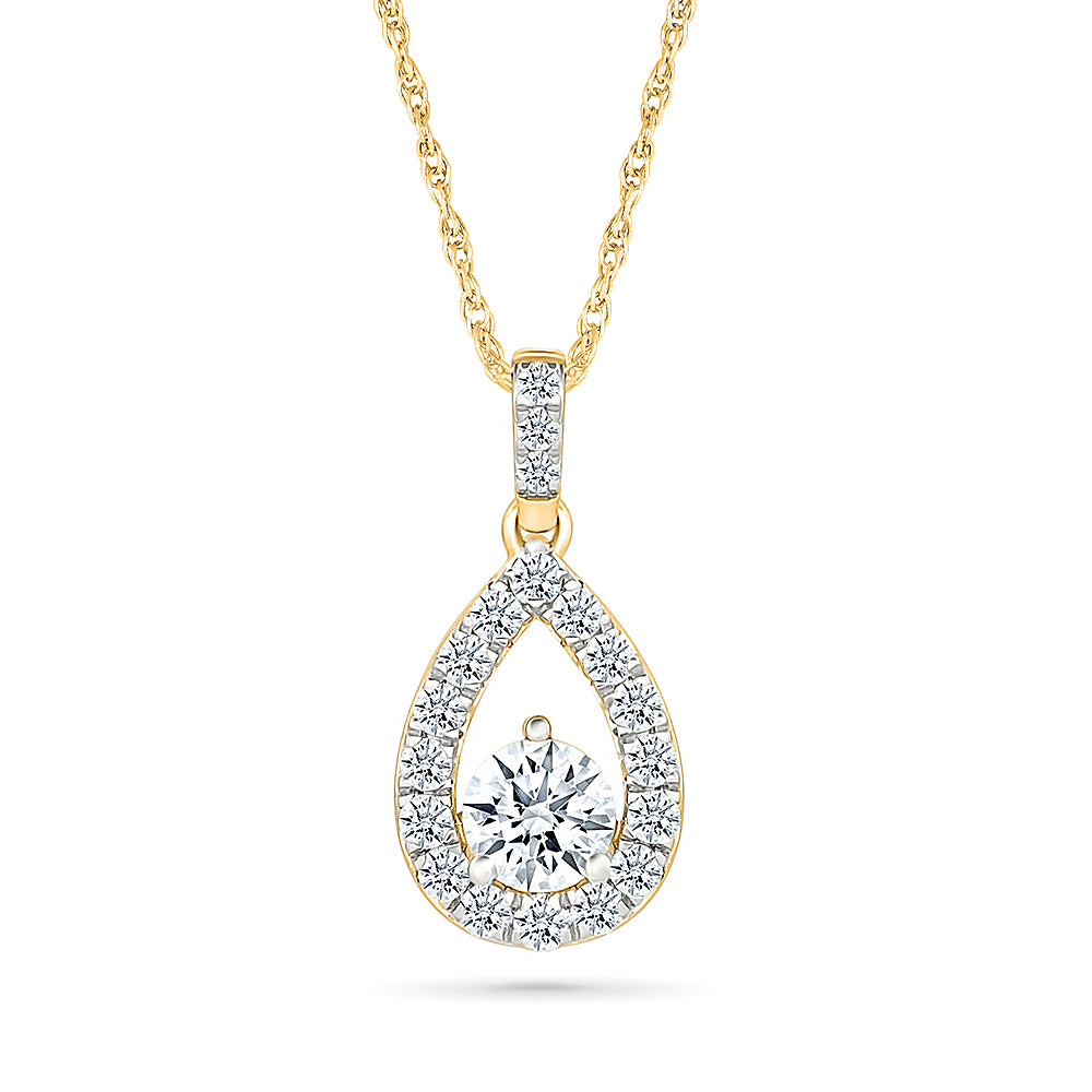 Dazzling Pear-Shaped Diamond Pendant