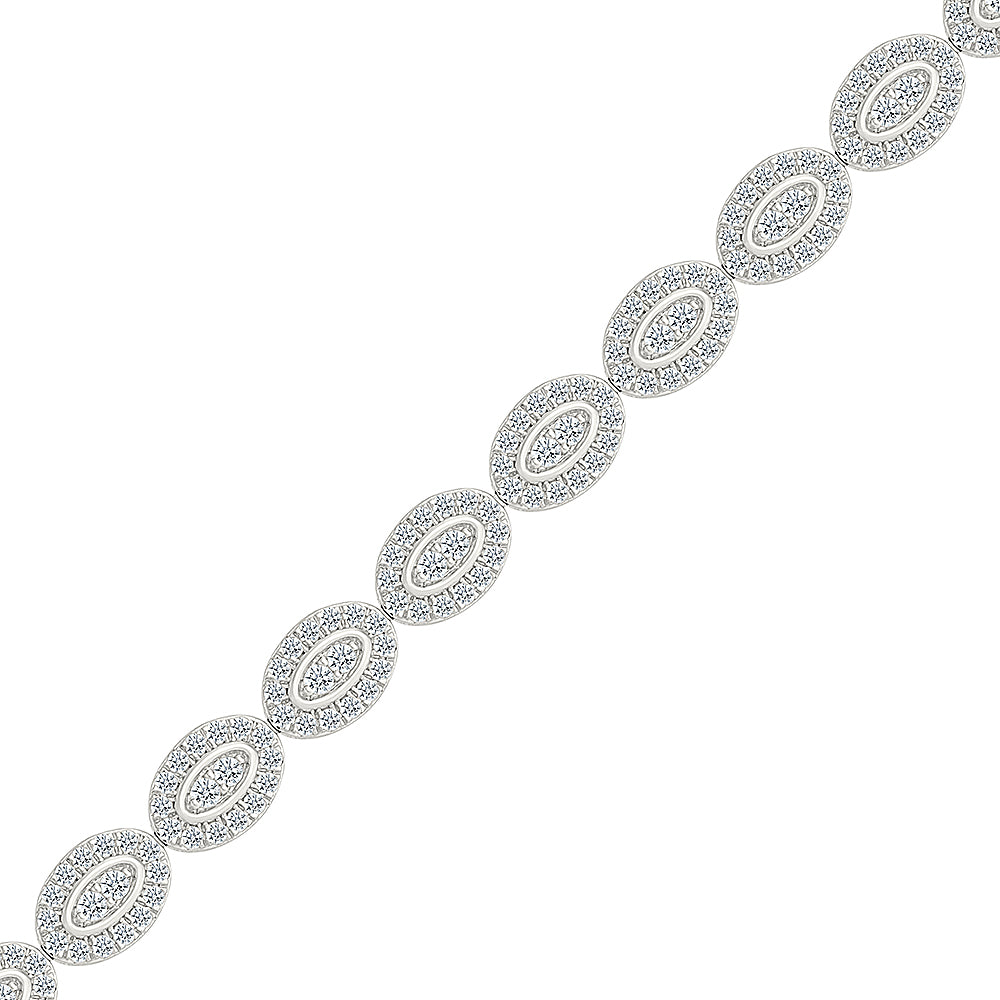 Radiant Symphony Oval Link Diamond Bracelet