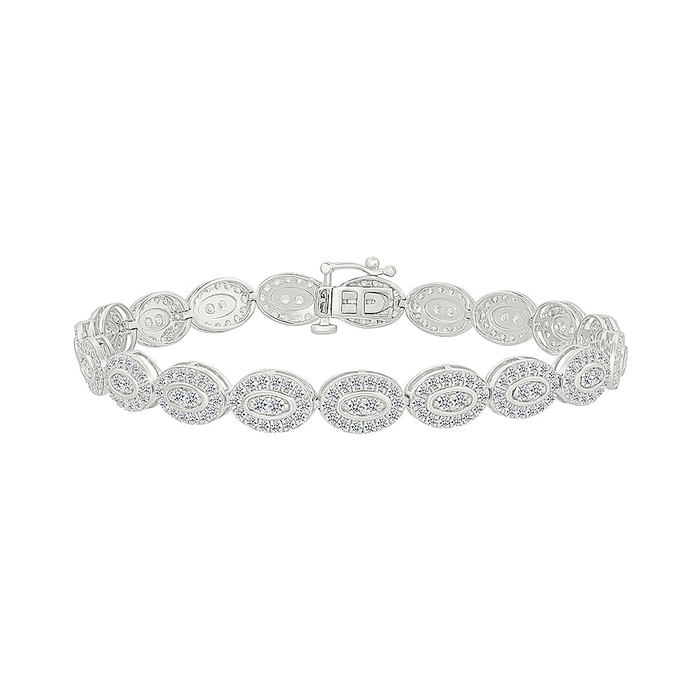 Radiant Symphony Oval Link Diamond Bracelet