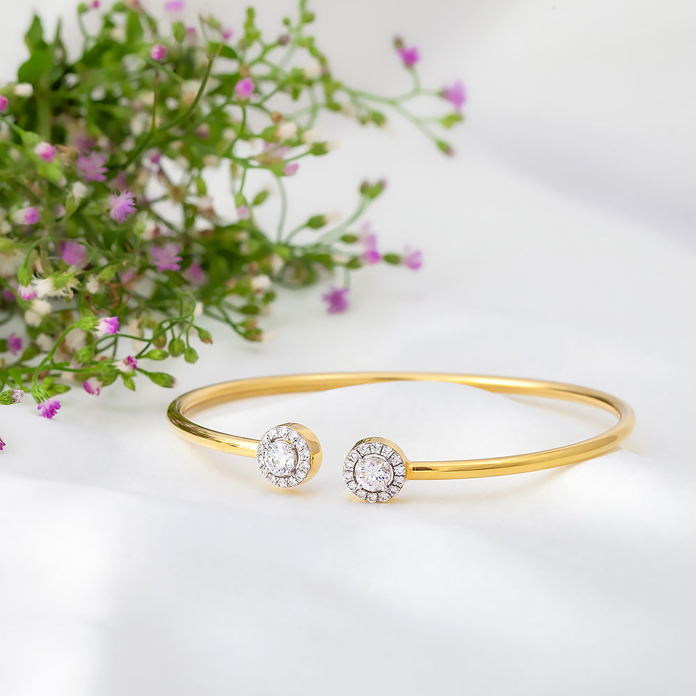 Divine Gold & Diamond Bangle