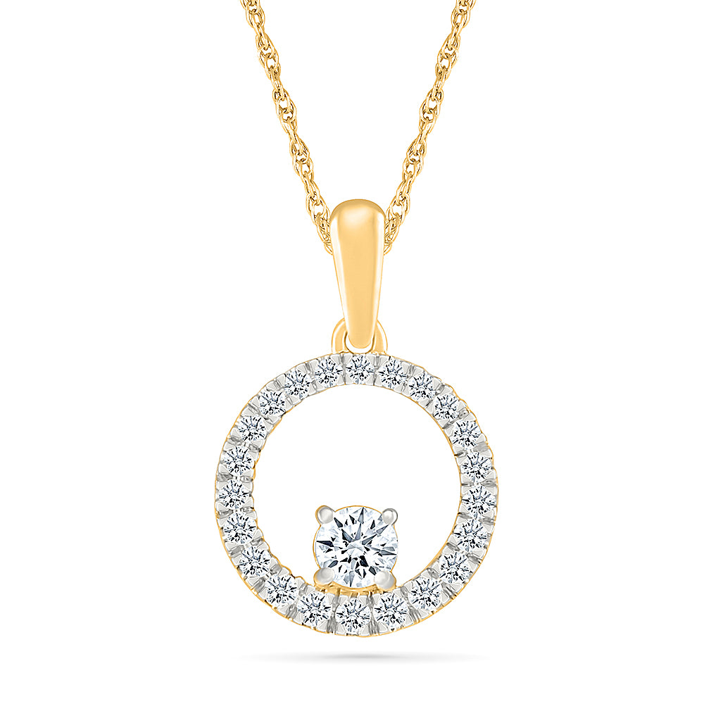 Modern Classic Diamond Circle Pendant