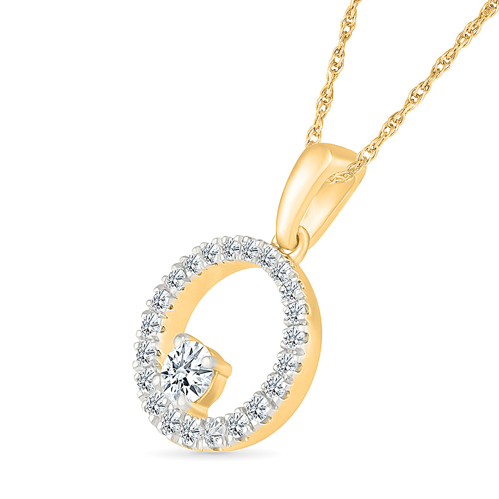 Modern Classic Diamond Circle Pendant