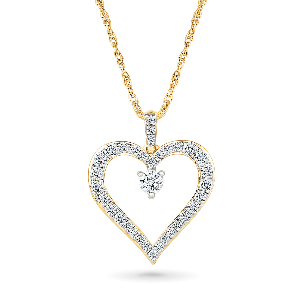 Sparkling Diamond Heart Pendant