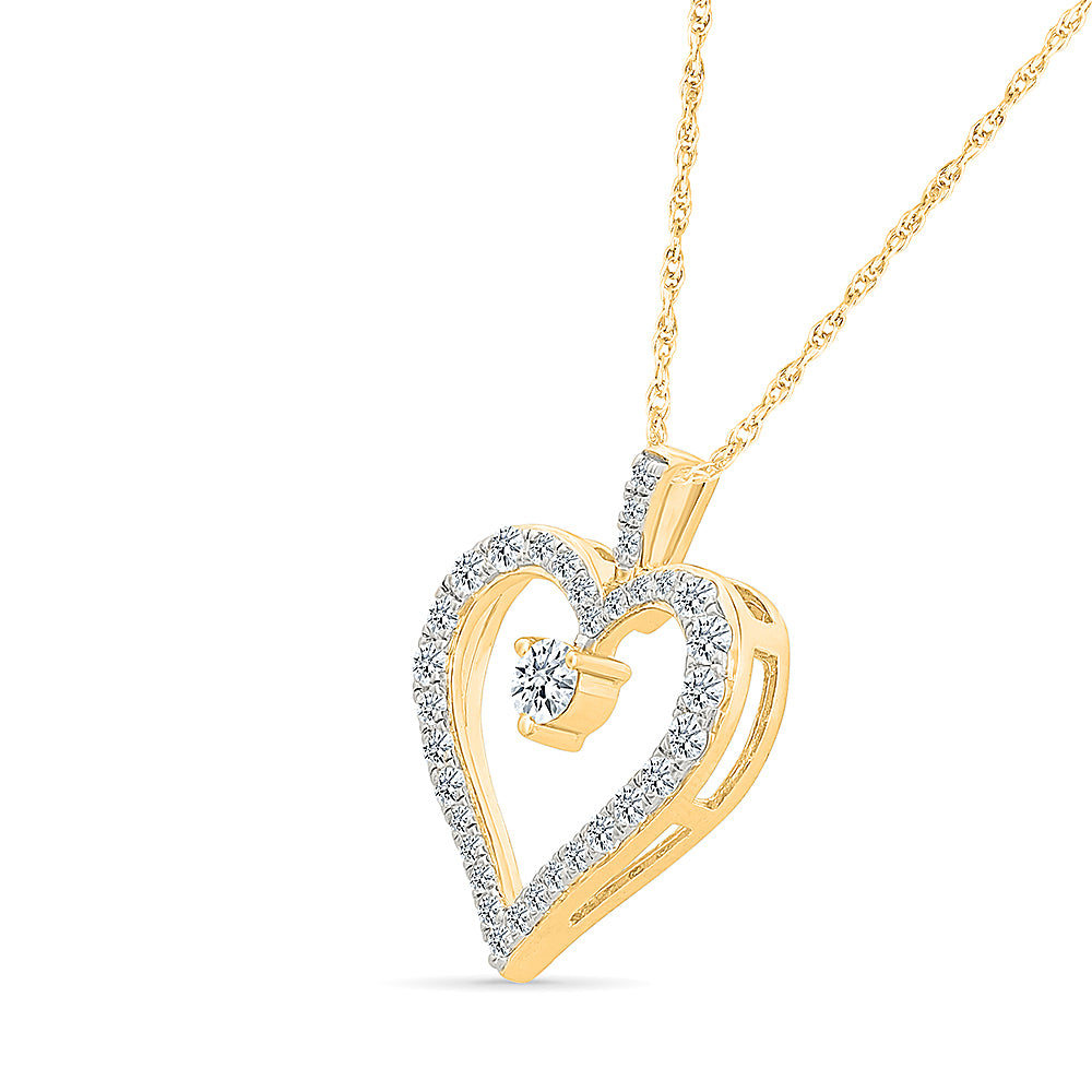 Sparkling Diamond Heart Pendant