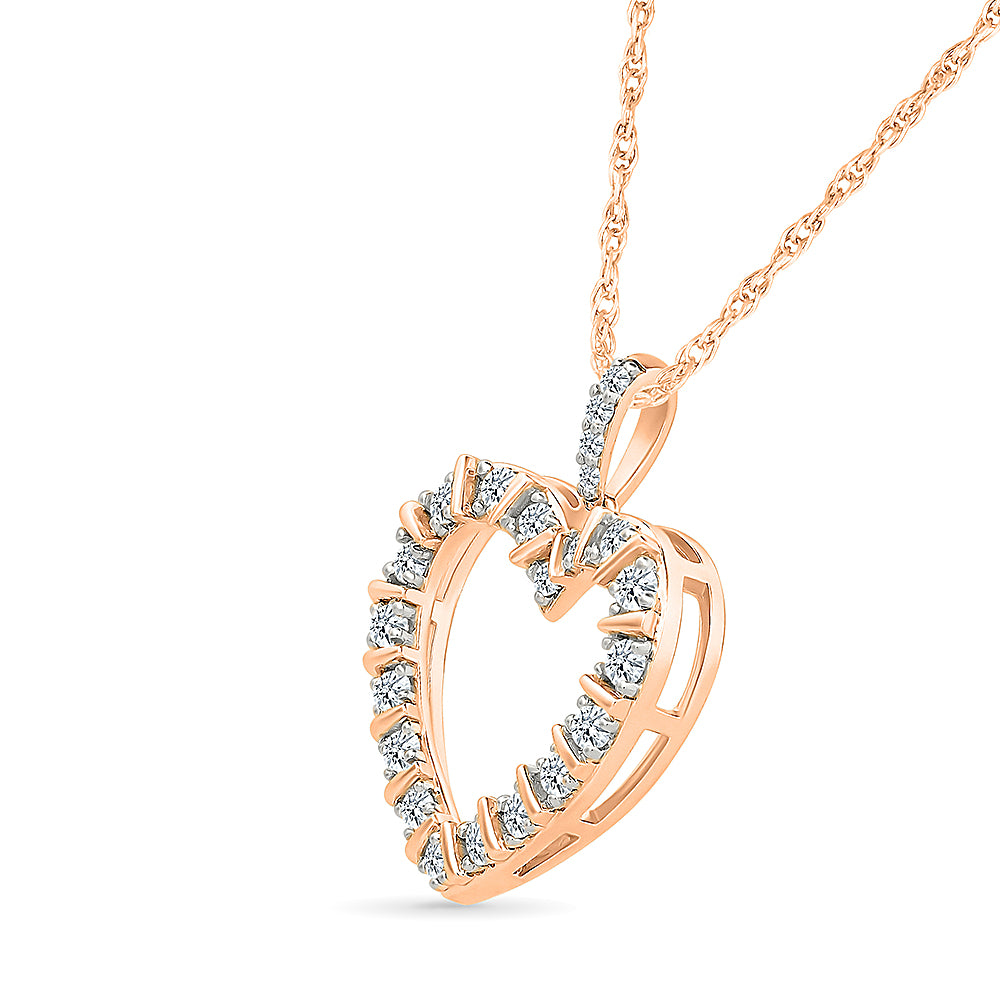 Sparkly Diamond Heart Pendant