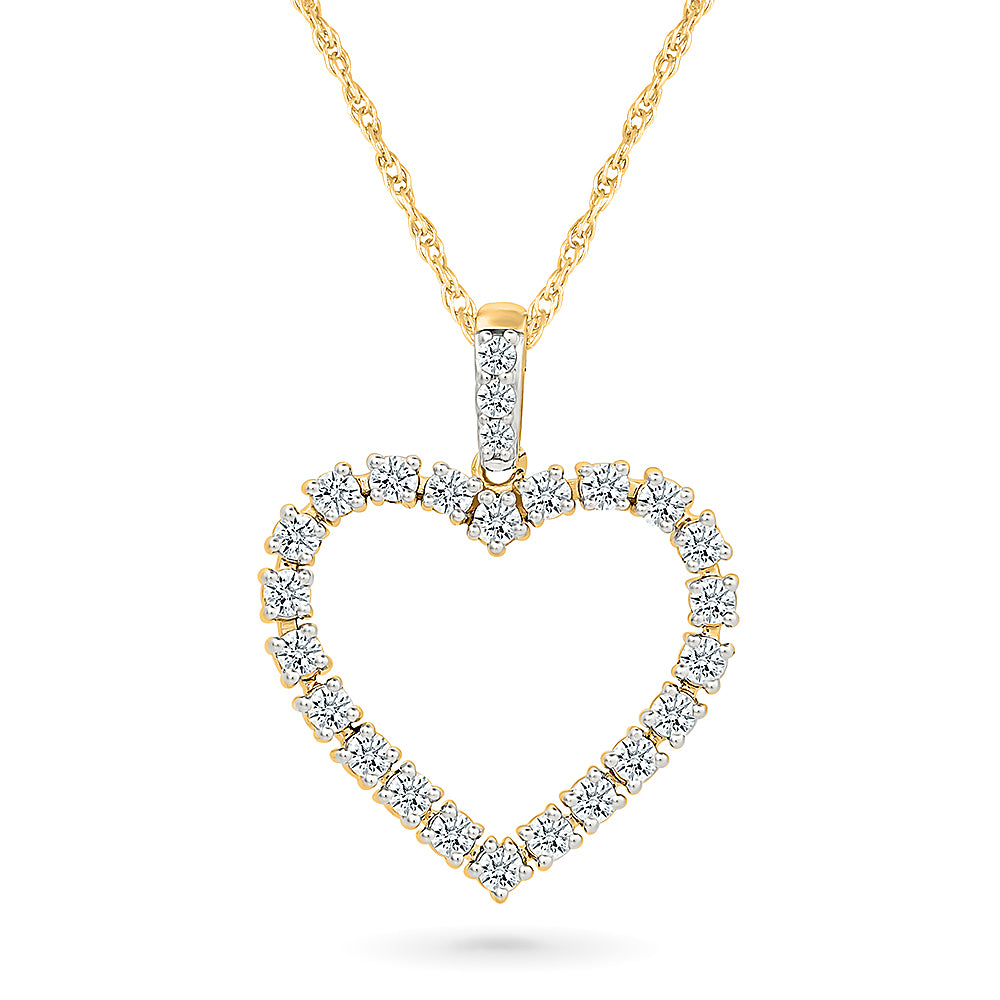 Vintage-Inspired Diamond Heart Pendant