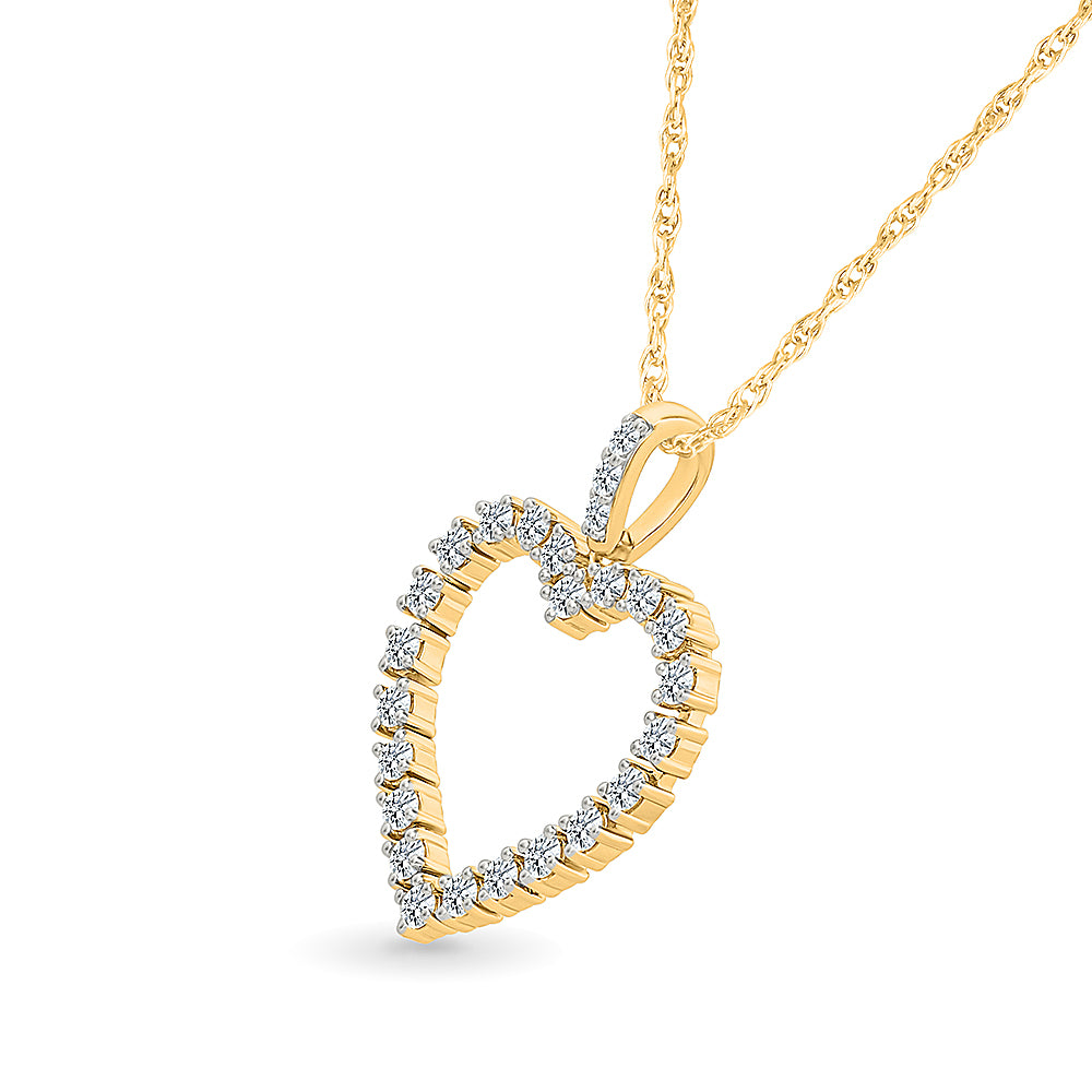 Vintage-Inspired Diamond Heart Pendant