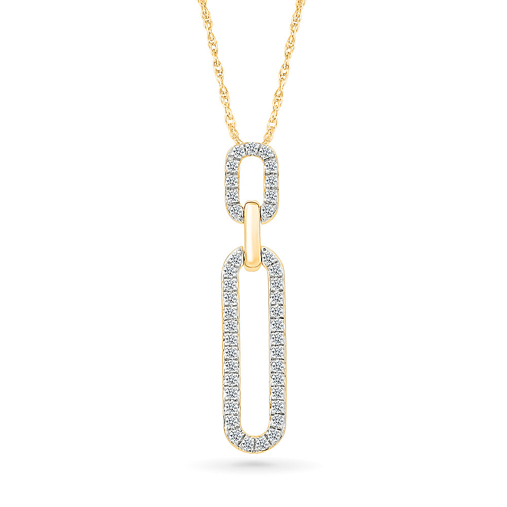 Oval Pendant with Diamond Detailing