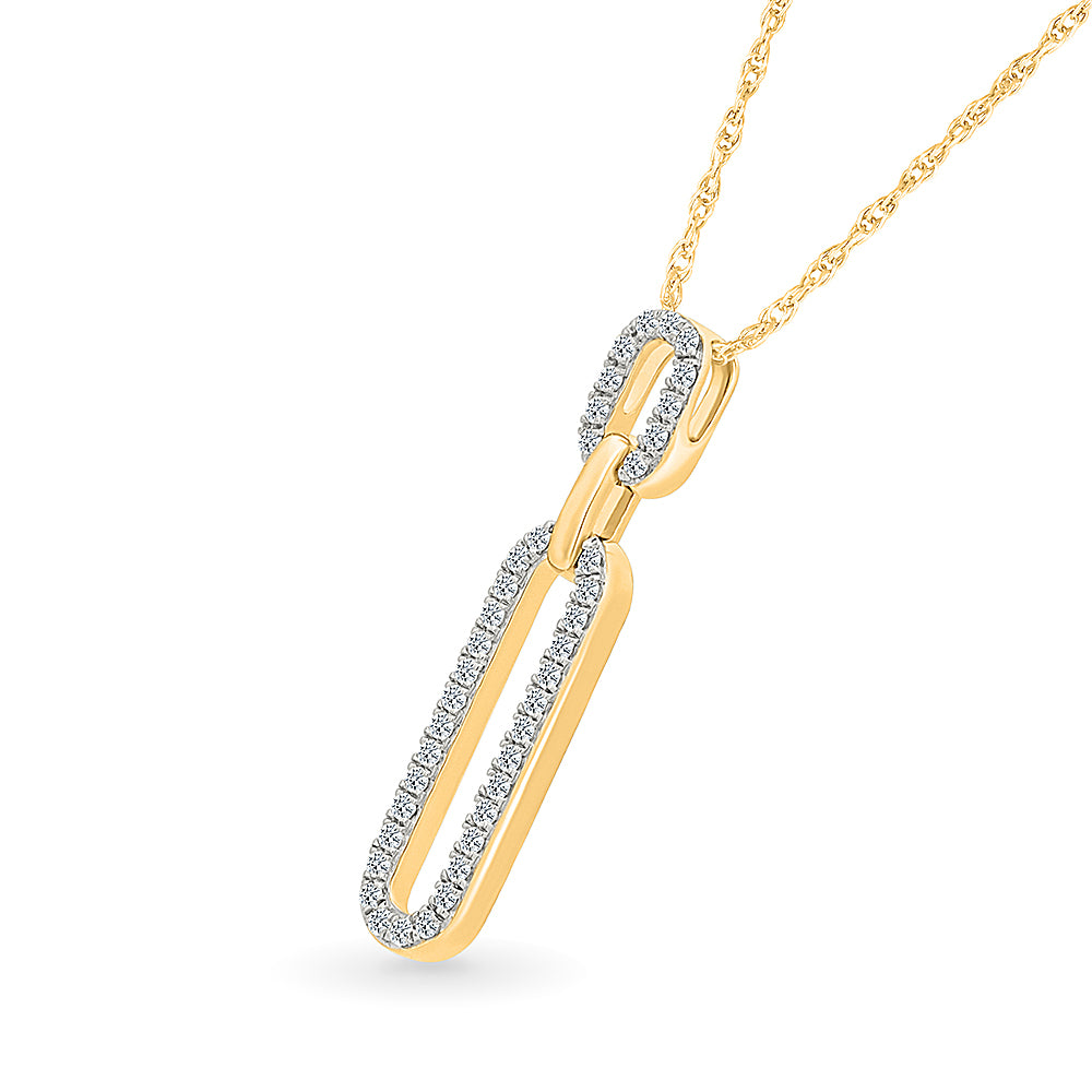 Oval Pendant with Diamond Detailing