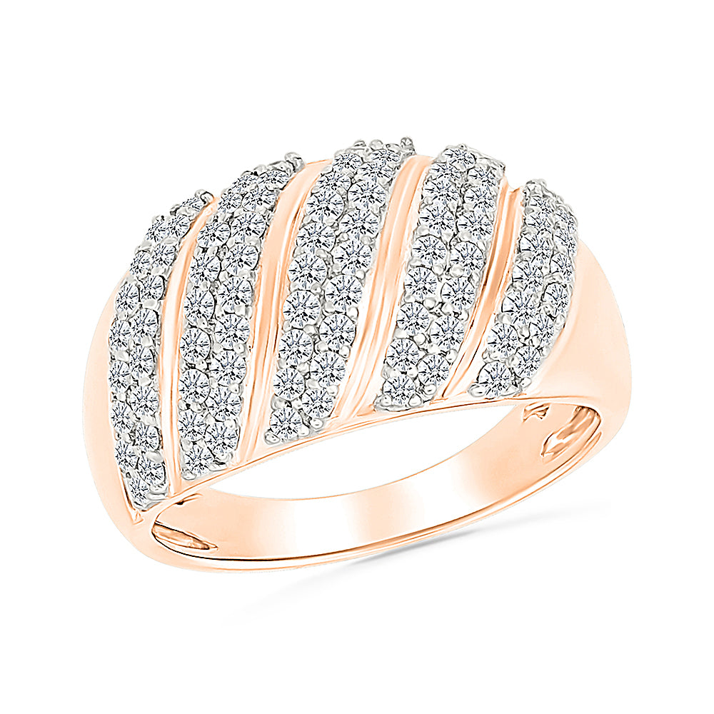 Swirling Brilliance Gold  & Diamond Ring