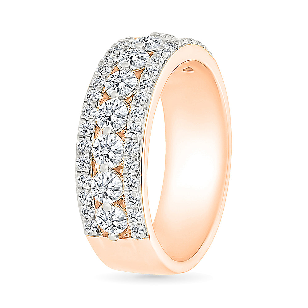 Triple multiple Diamond  Band Ring