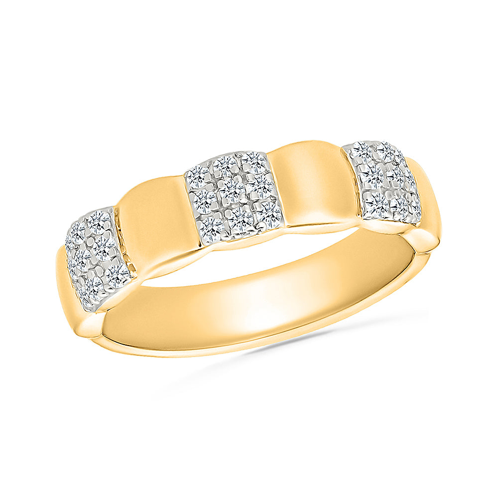 Cluster Diamond Band Ring