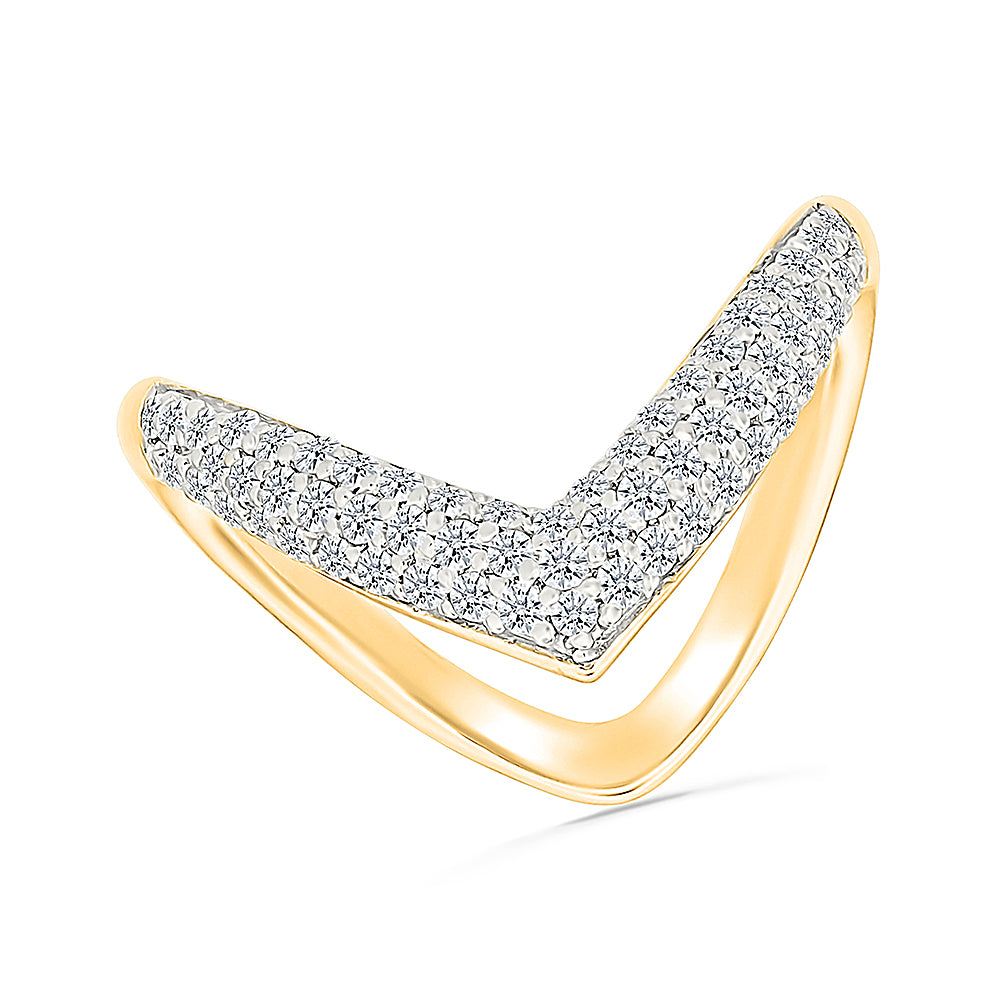 V-ery Glittering  Gold & Diamond Ring