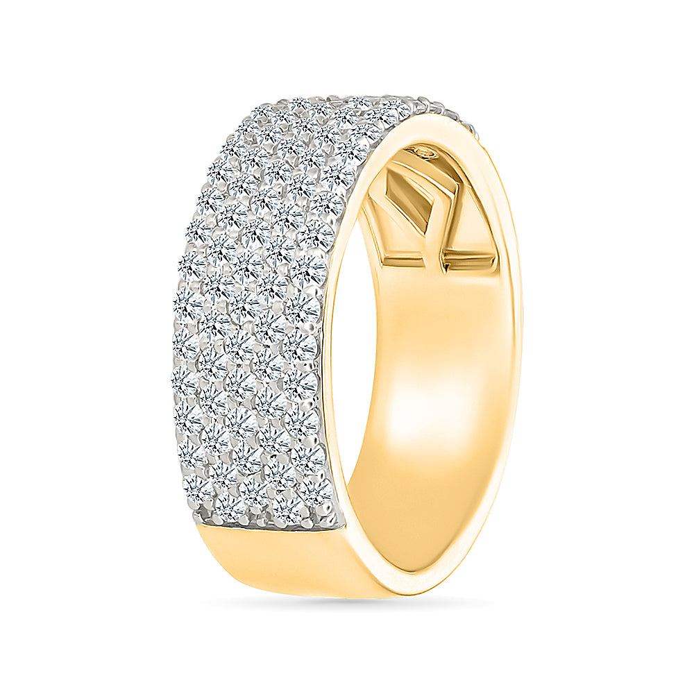 Circle of Sparkle Gold & Diamond Band Ring