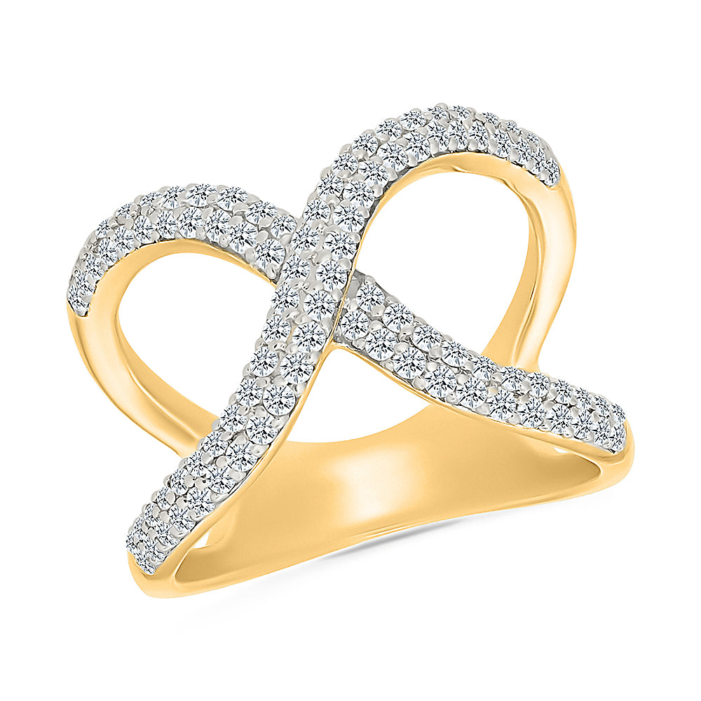 Crossover Arc Gold & Diamond Ring