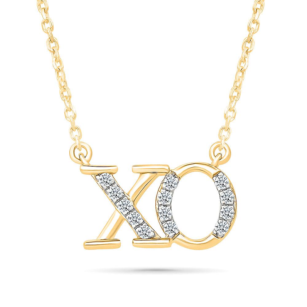 Simple XO Diamond Necklace