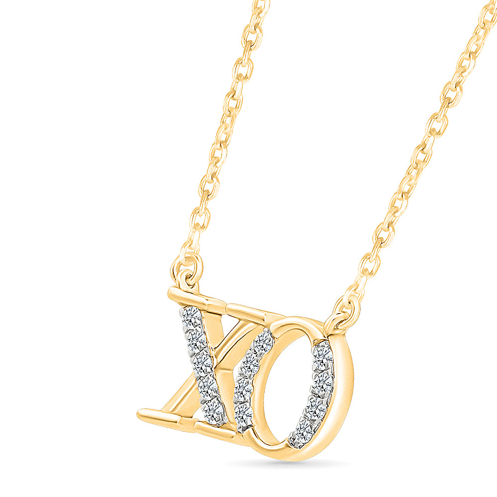 Simple XO Diamond Necklace