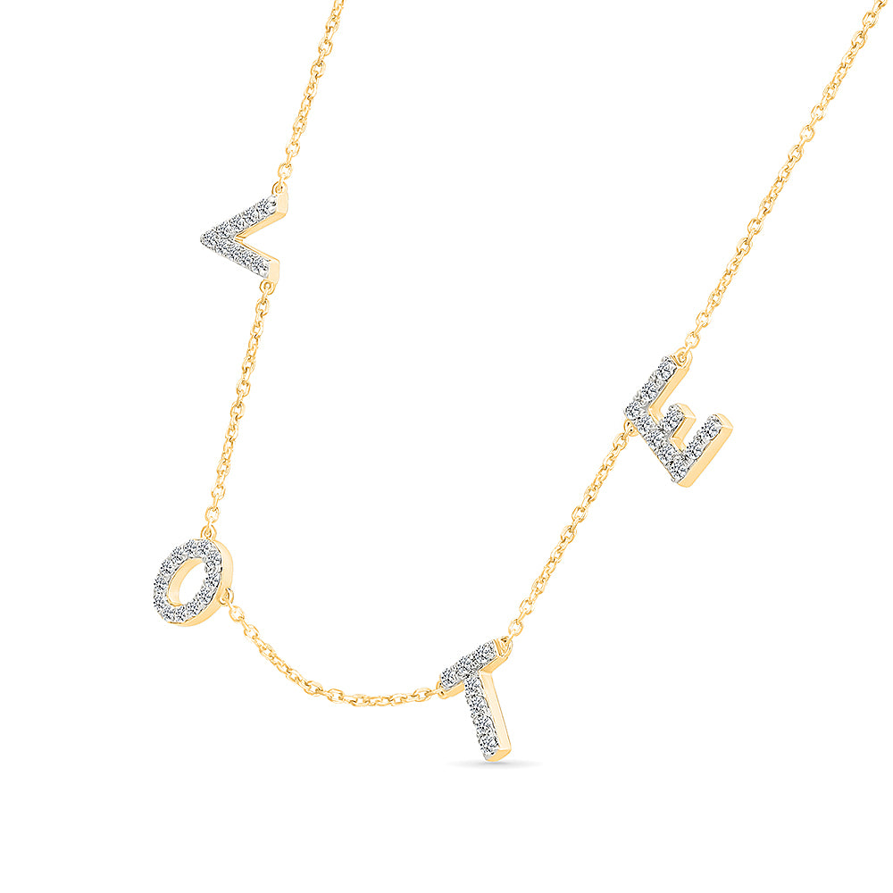 Sparkle Vote Diamond Necklace