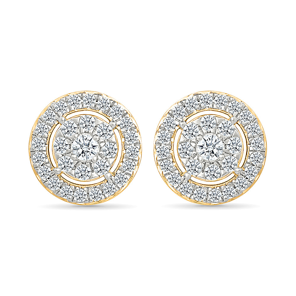 Swirl Diamond Stud Earrings