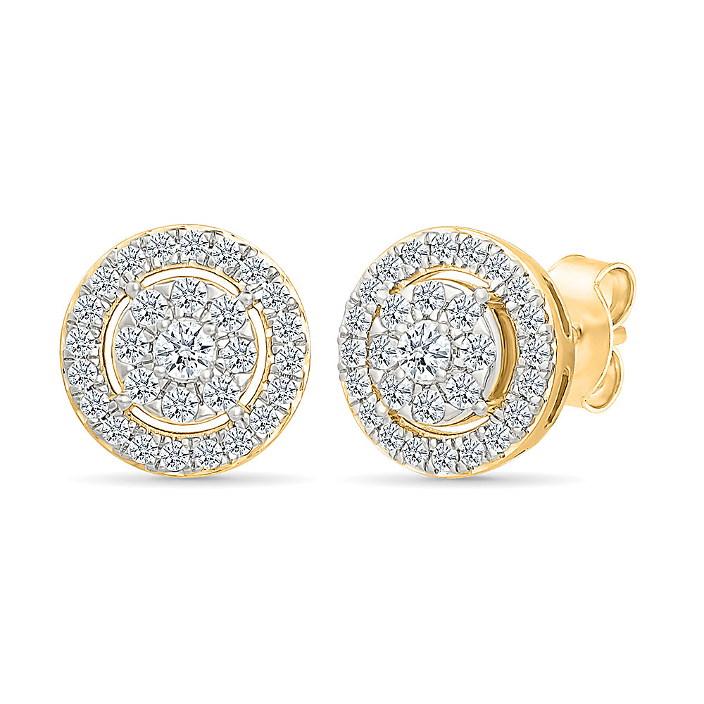 Swirl Diamond Stud Earrings