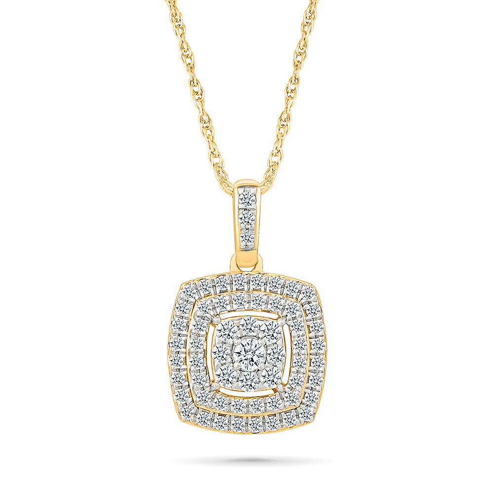 Multi-Row Diamond Pendant