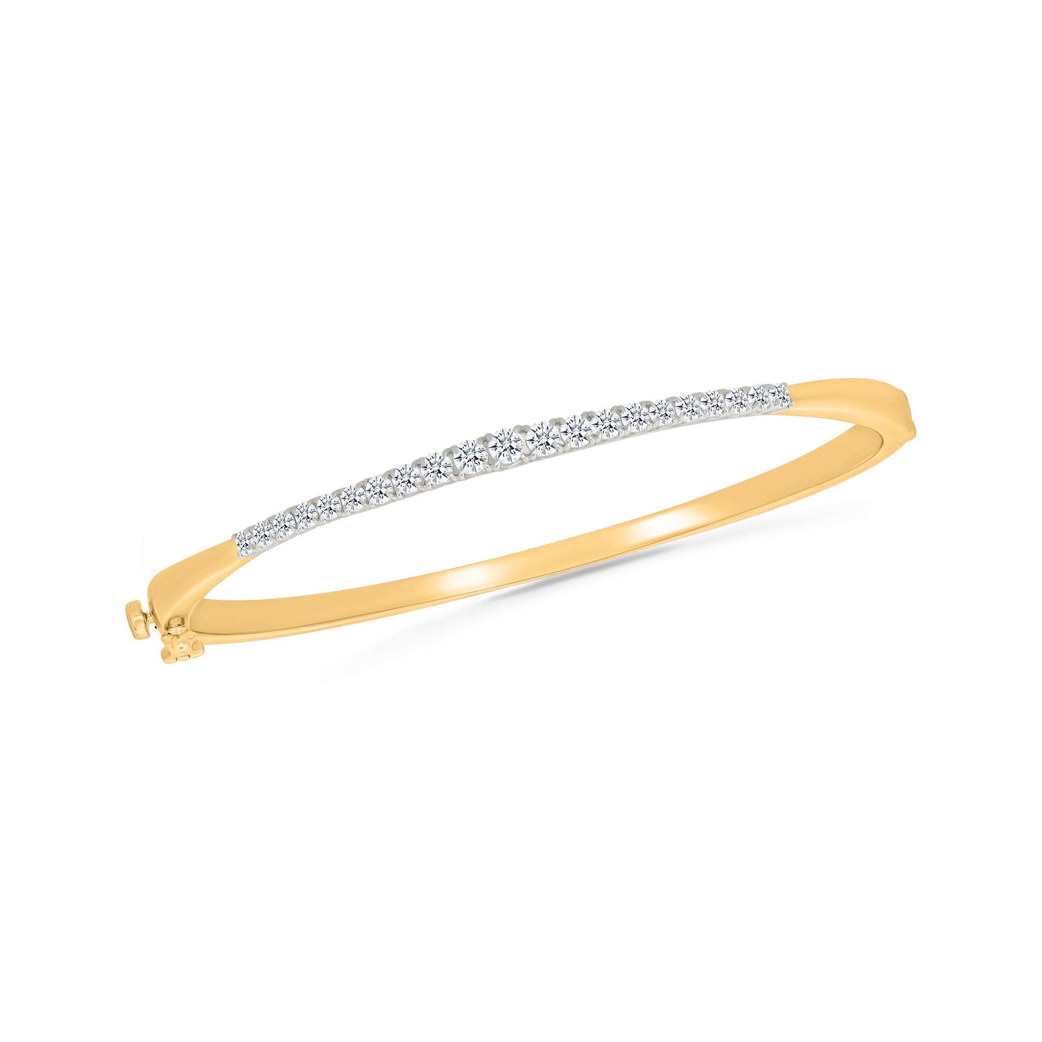 Sparkling Serenity Gold & Diamond Bangle