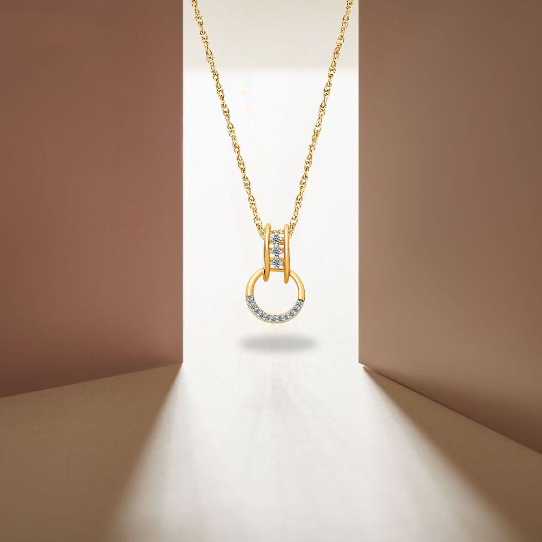 Interlocking Harmony Gold & Diamond Pendant